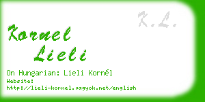 kornel lieli business card