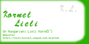 kornel lieli business card